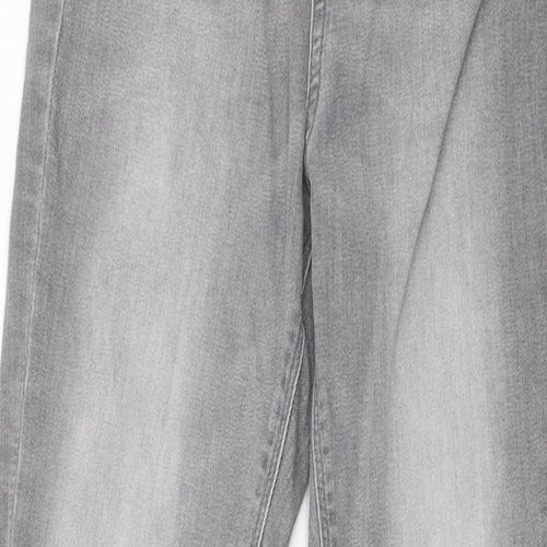 Denim Co Womens Grey  Cotton Skinny Jeans Size 12 L28 in Slim Zip