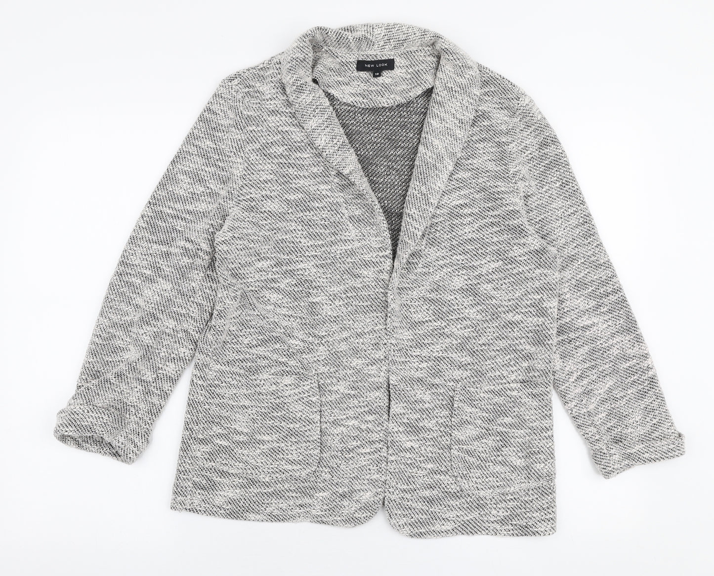 New Look Womens Grey   Jacket Blazer Size 10