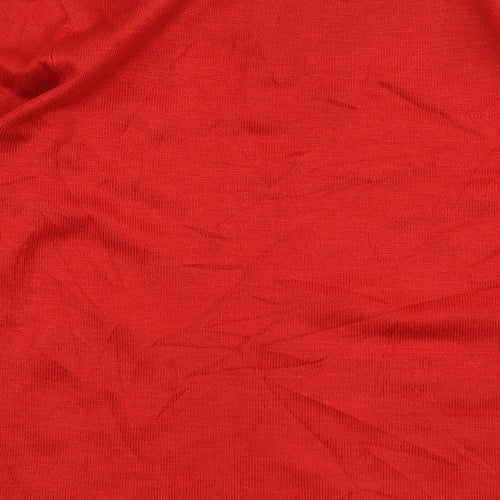 New Look Womens Red Boat Neck  Acrylic Pullover Jumper Size 10