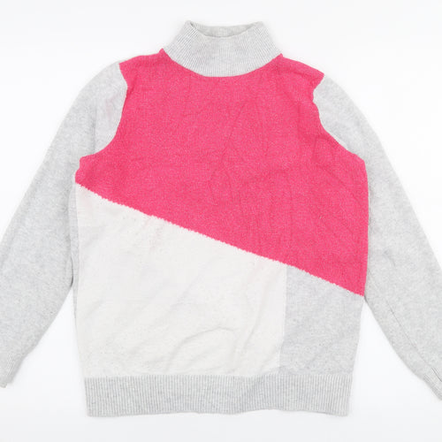 Preworn Womens Multicoloured High Neck  Polyester Pullover Jumper Size 12