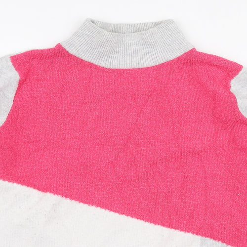 Preworn Womens Multicoloured High Neck  Polyester Pullover Jumper Size 12