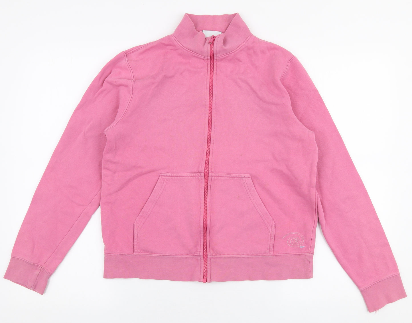 Air Womens Pink  Cotton Full Zip Sweatshirt Size 12  Zip