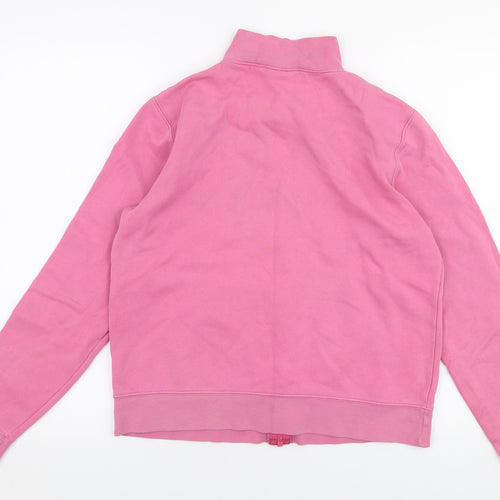 Air Womens Pink  Cotton Full Zip Sweatshirt Size 12  Zip
