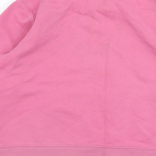 Air Womens Pink  Cotton Full Zip Sweatshirt Size 12  Zip