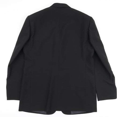 F&F Mens Black  Polyester Jacket Suit Jacket Size 42