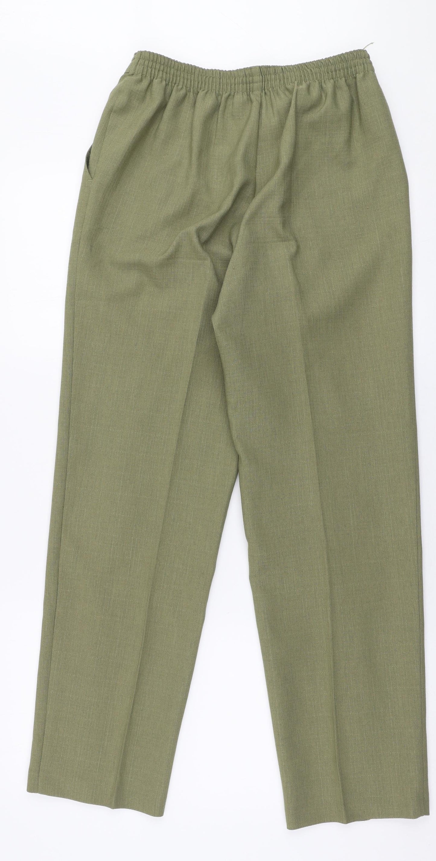 Marks and Spencer Womens Green  Polyester Trousers  Size 10 L29 in Regular