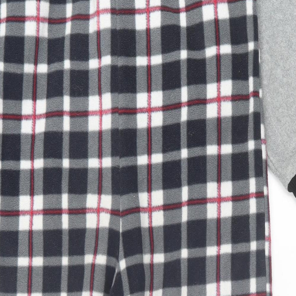 All in One Company Boys Grey Plaid Polyester  One Piece Size 5-6 Years  Zip