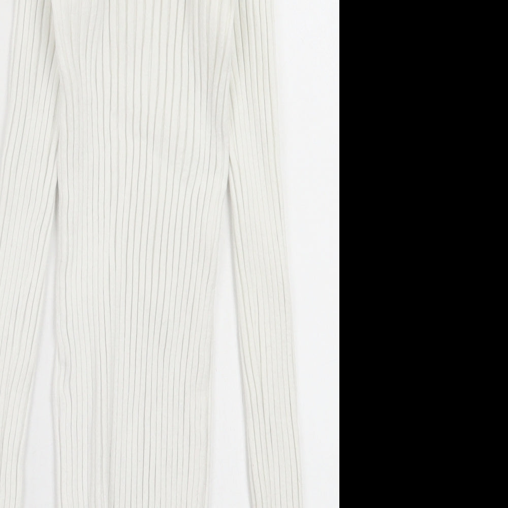 ASOS Womens White Crew Neck  Polyester Pullover Jumper Size 6