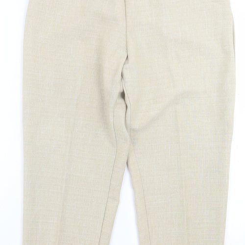 Preworn Womens Ivory  Polyester Trousers  Size 18 L26 in Regular
