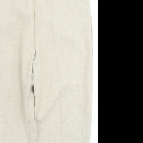 Preworn Womens Ivory  Polyester Trousers  Size 18 L26 in Regular
