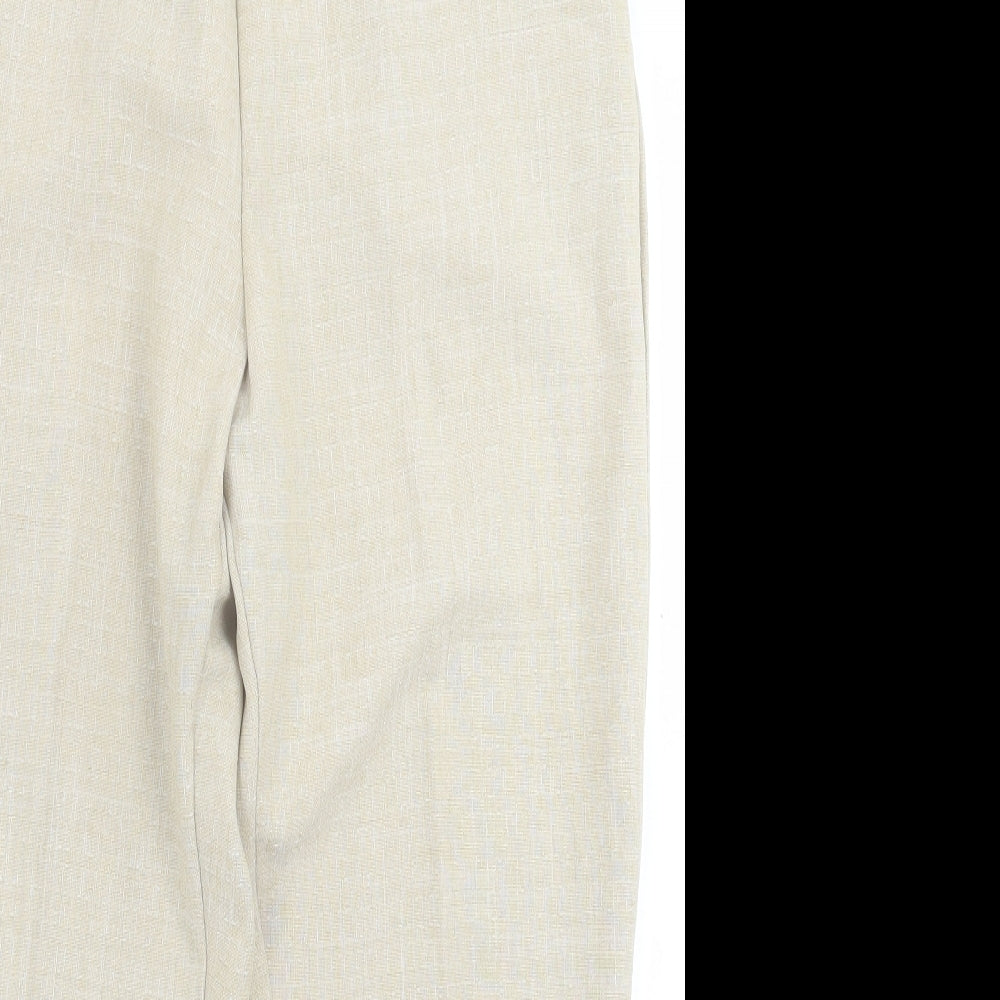 Preworn Womens Ivory  Polyester Trousers  Size 18 L26 in Regular