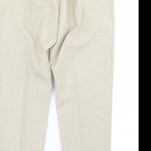 Preworn Womens Ivory  Polyester Trousers  Size 18 L26 in Regular