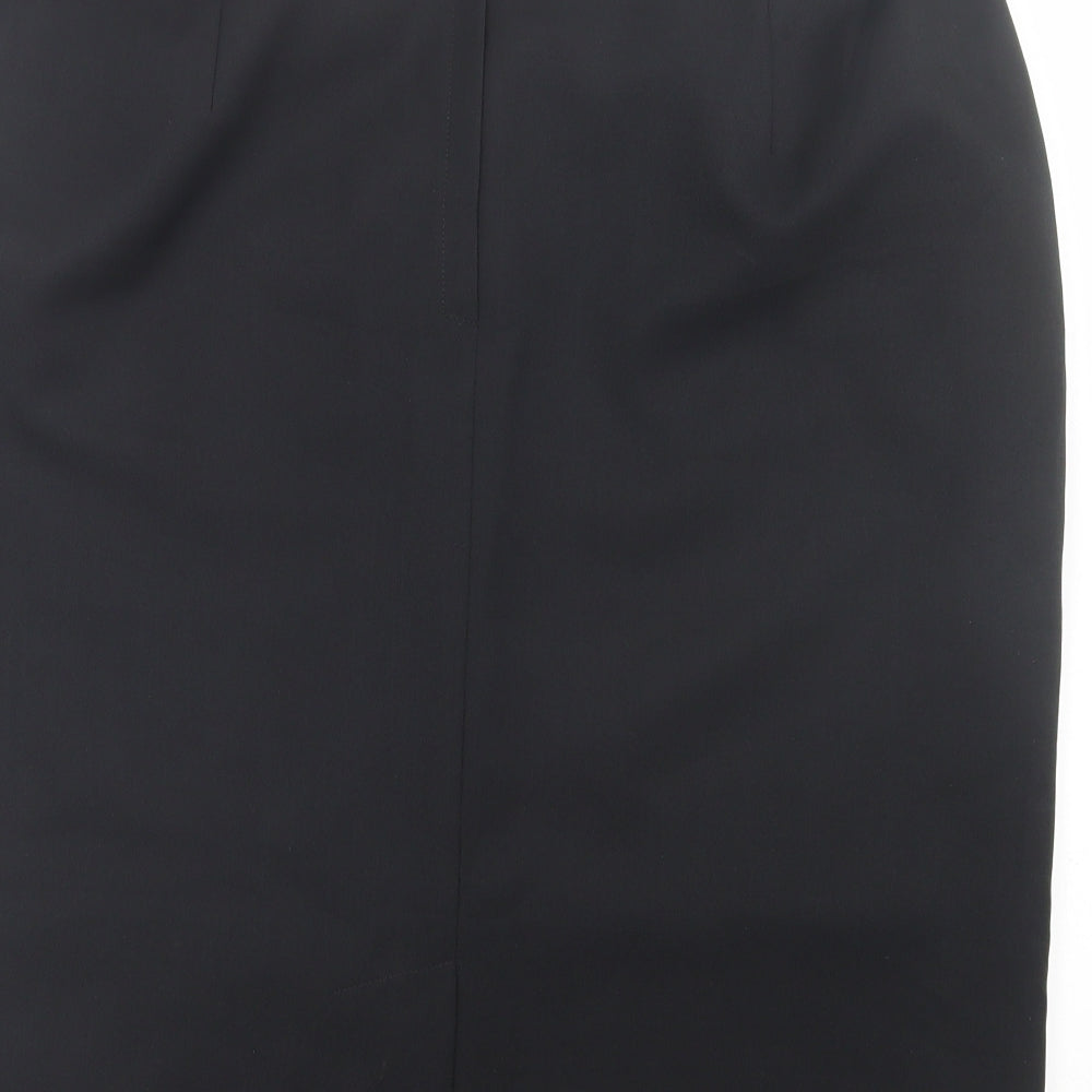 Berkertex Womens Black  Polyester Straight & Pencil Skirt Size 14   Button