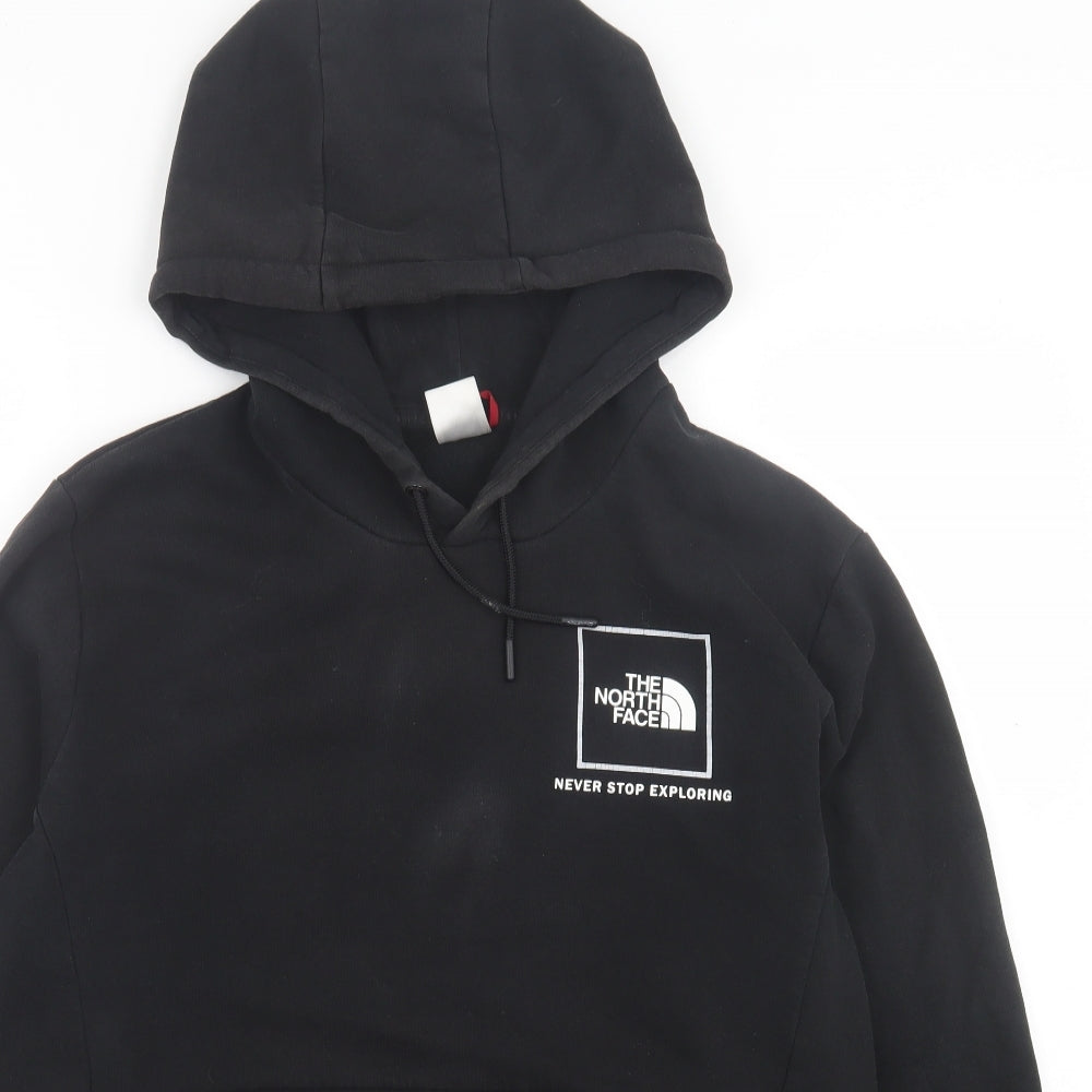 The North Face Mens Black  Cotton Pullover Hoodie Size M