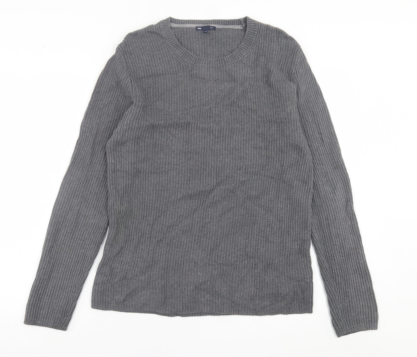Gap Mens Grey Crew Neck  Cotton Pullover Jumper Size M