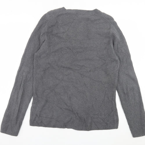 Gap Mens Grey Crew Neck  Cotton Pullover Jumper Size M