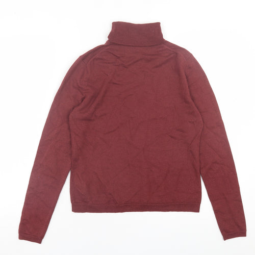 HUGO BOSS Womens Red Roll Neck  Wool Pullover Jumper Size M