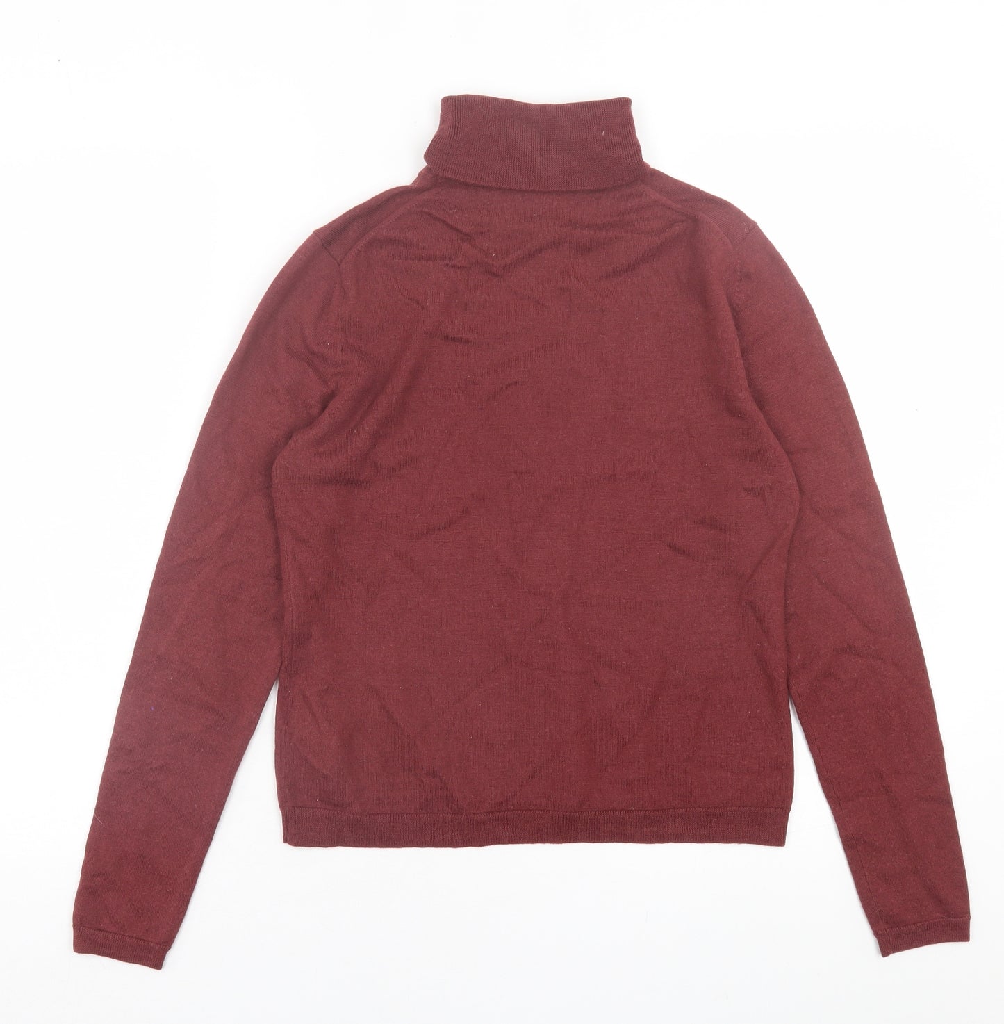 HUGO BOSS Womens Red Roll Neck  Wool Pullover Jumper Size M