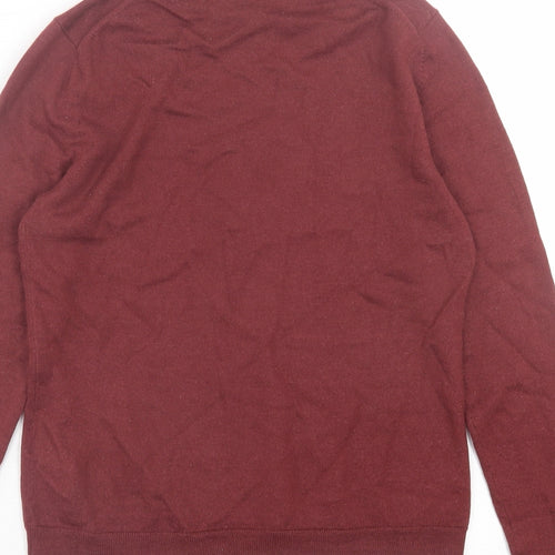 HUGO BOSS Womens Red Roll Neck  Wool Pullover Jumper Size M