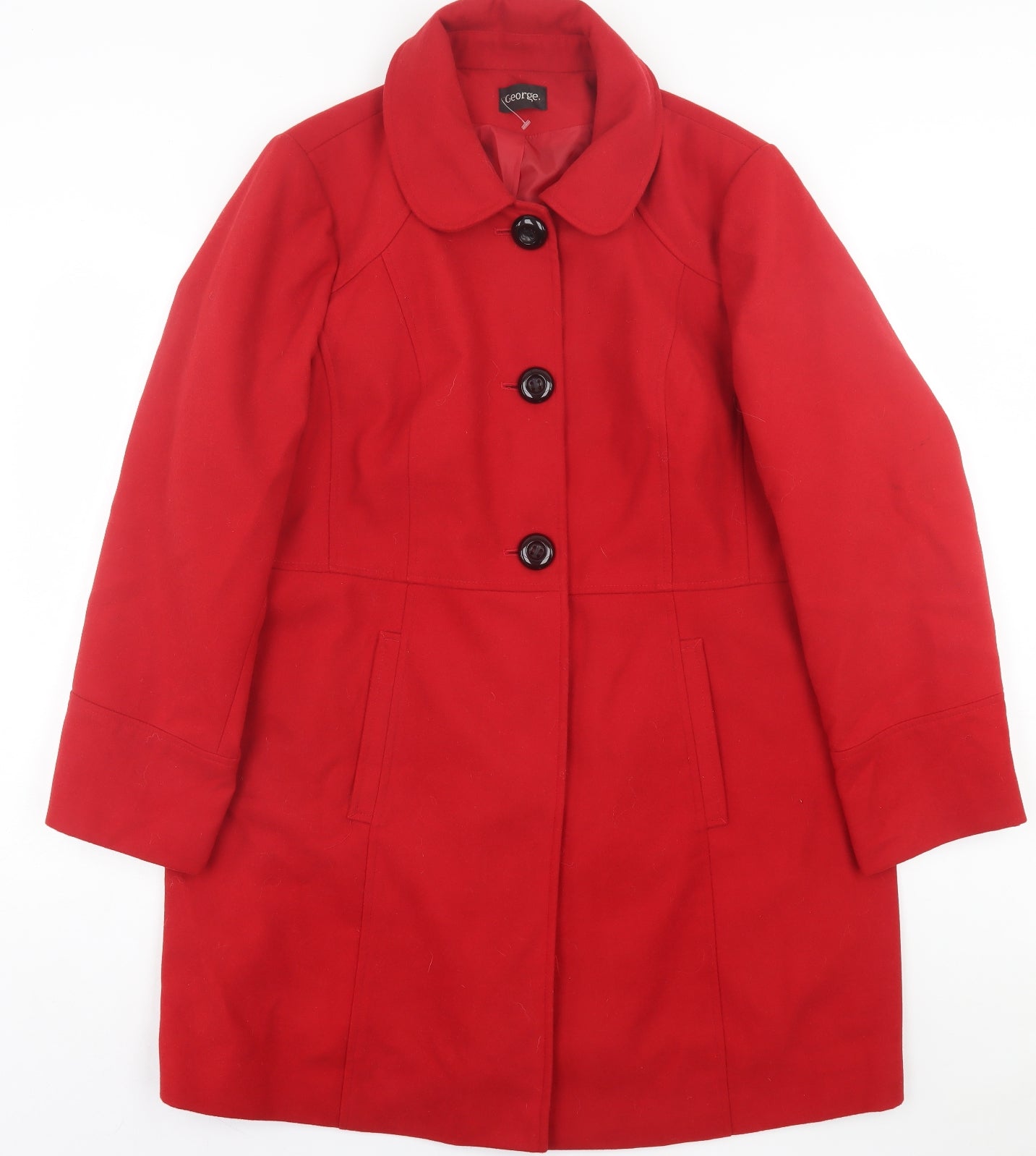 George Womens Red   Overcoat Coat Size 20  Button
