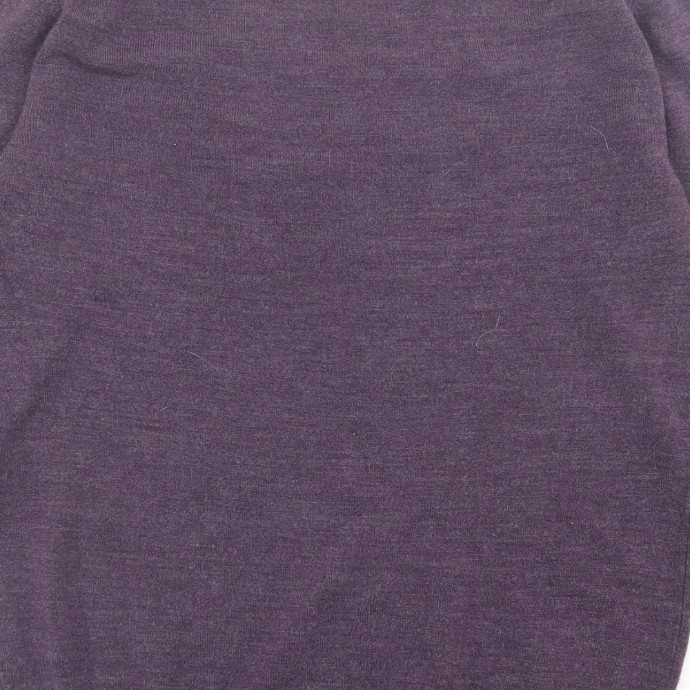 Cedar Wood State Mens Purple Crew Neck  Acrylic Pullover Jumper Size M