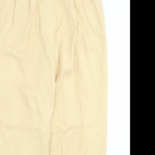 Sensations Womens Yellow  Polyester Trousers  Size 14 L26 in Regular Button