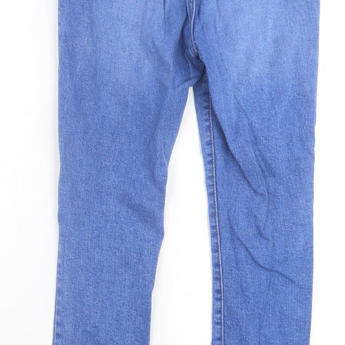 George Womens Blue  Cotton Skinny Jeans Size 12 L28 in Regular Button