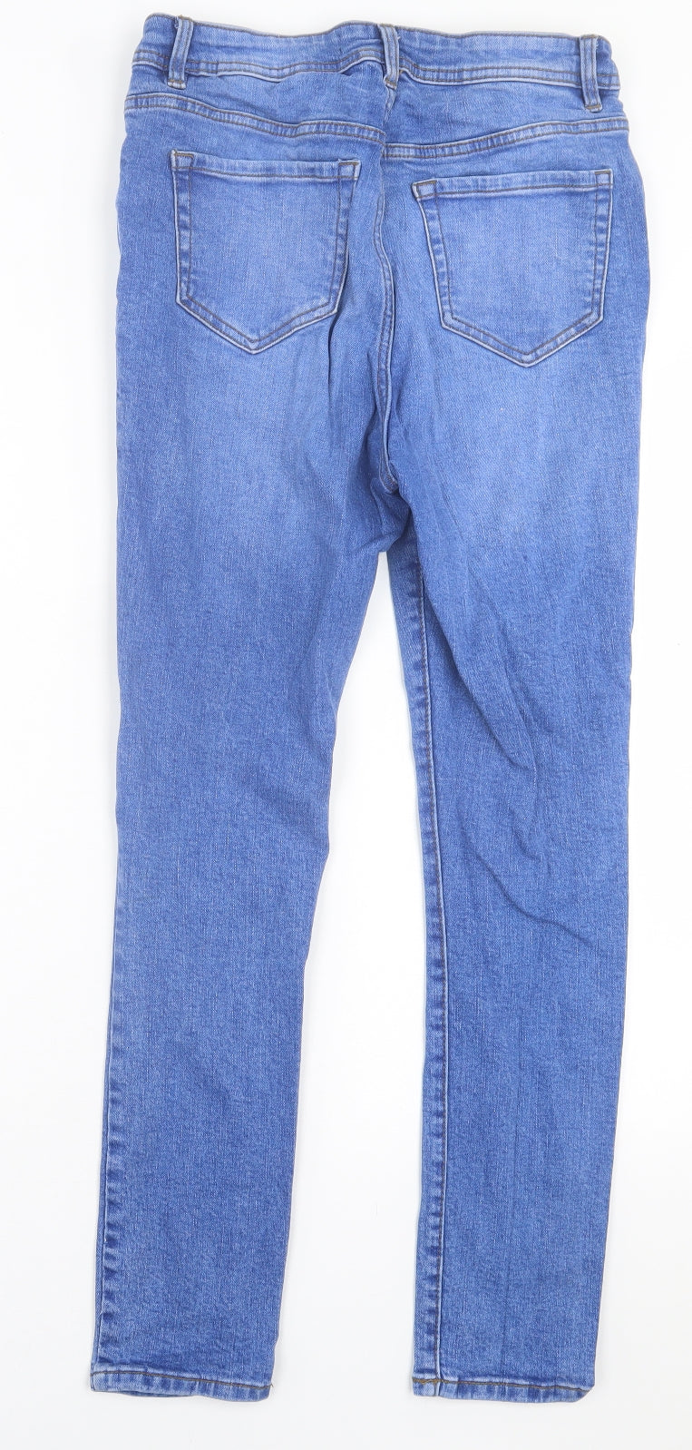 George Womens Blue  Cotton Skinny Jeans Size 12 L28 in Regular Button