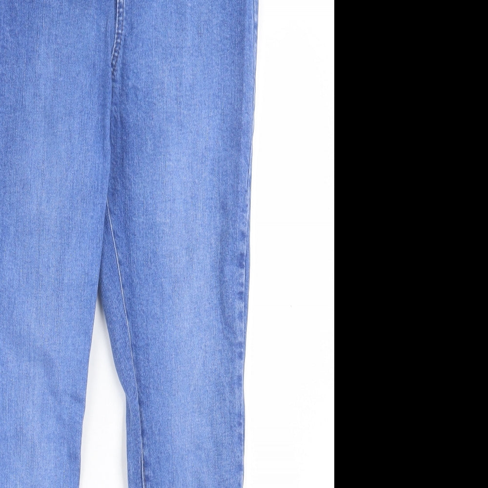 George Womens Blue  Cotton Skinny Jeans Size 12 L28 in Regular Button