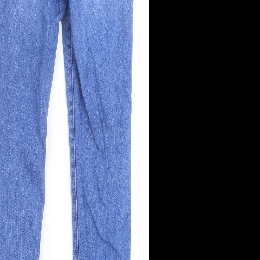 George Womens Blue  Cotton Skinny Jeans Size 12 L28 in Regular Button