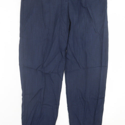 ASOS Womens Blue  Viscose Trousers  Size 10 L28 in Regular Button
