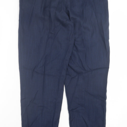 ASOS Womens Blue  Viscose Trousers  Size 10 L28 in Regular Button