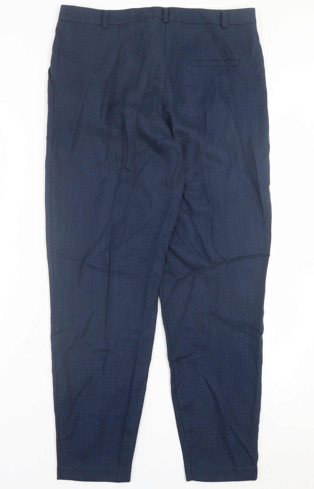 ASOS Womens Blue  Viscose Trousers  Size 10 L28 in Regular Button