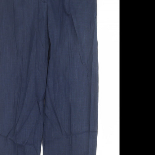 ASOS Womens Blue  Viscose Trousers  Size 10 L28 in Regular Button
