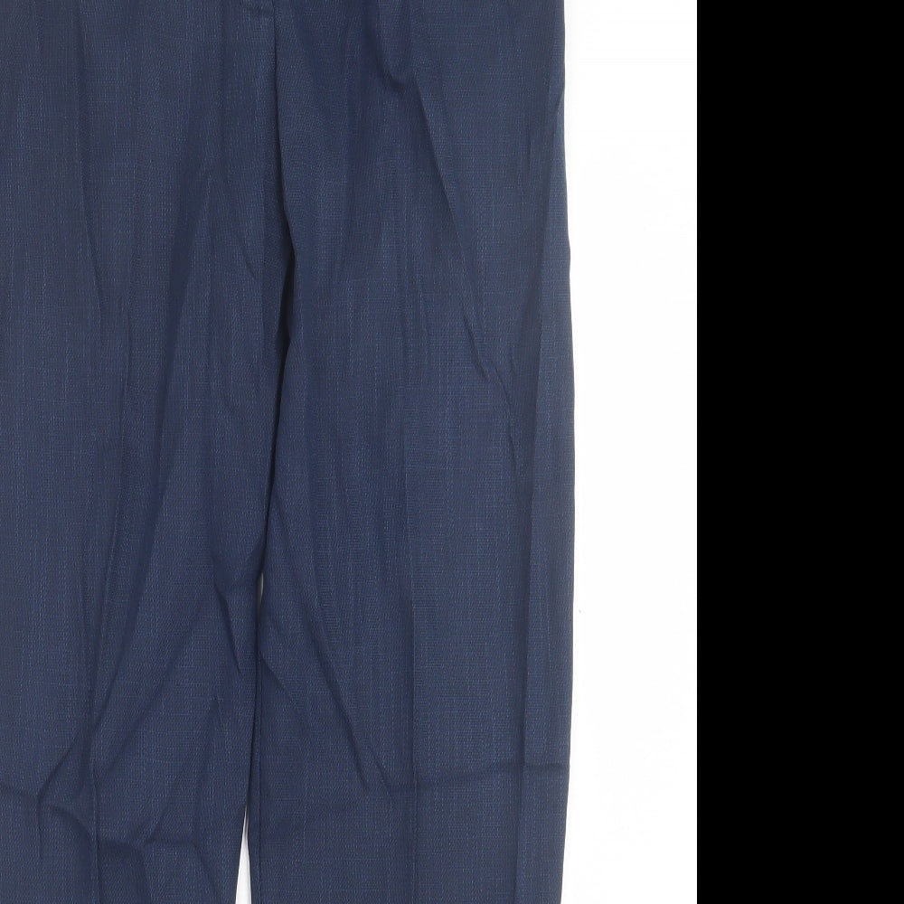 ASOS Womens Blue  Viscose Trousers  Size 10 L28 in Regular Button