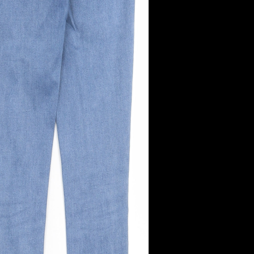 Nutmeg Womens Blue  Cotton Skinny Jeans Size 14 L30 in Regular Button - Super Shaper
