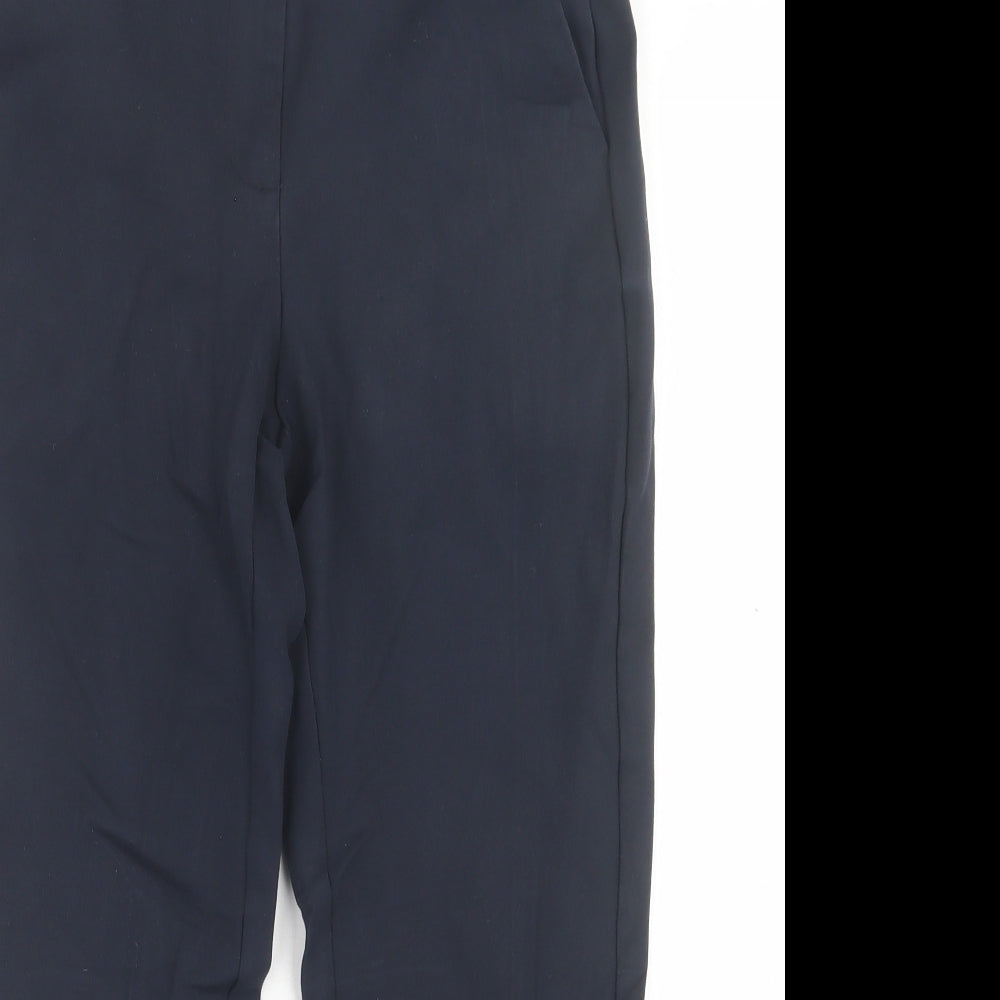 Marks and Spencer Womens Blue  Viscose Trousers  Size 10 L24 in Regular Hook & Eye