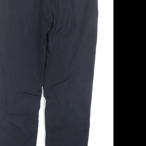 Marks and Spencer Womens Blue  Viscose Trousers  Size 10 L24 in Regular Hook & Eye