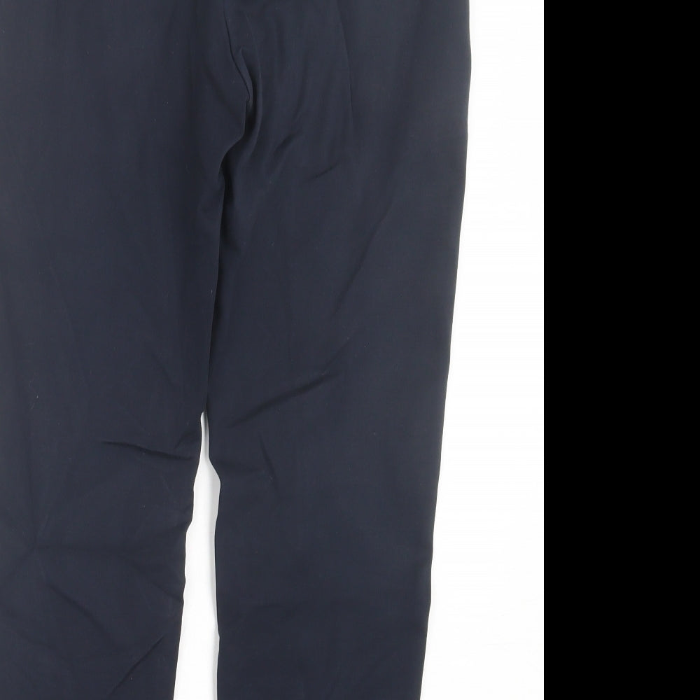 Marks and Spencer Womens Blue  Viscose Trousers  Size 10 L24 in Regular Hook & Eye