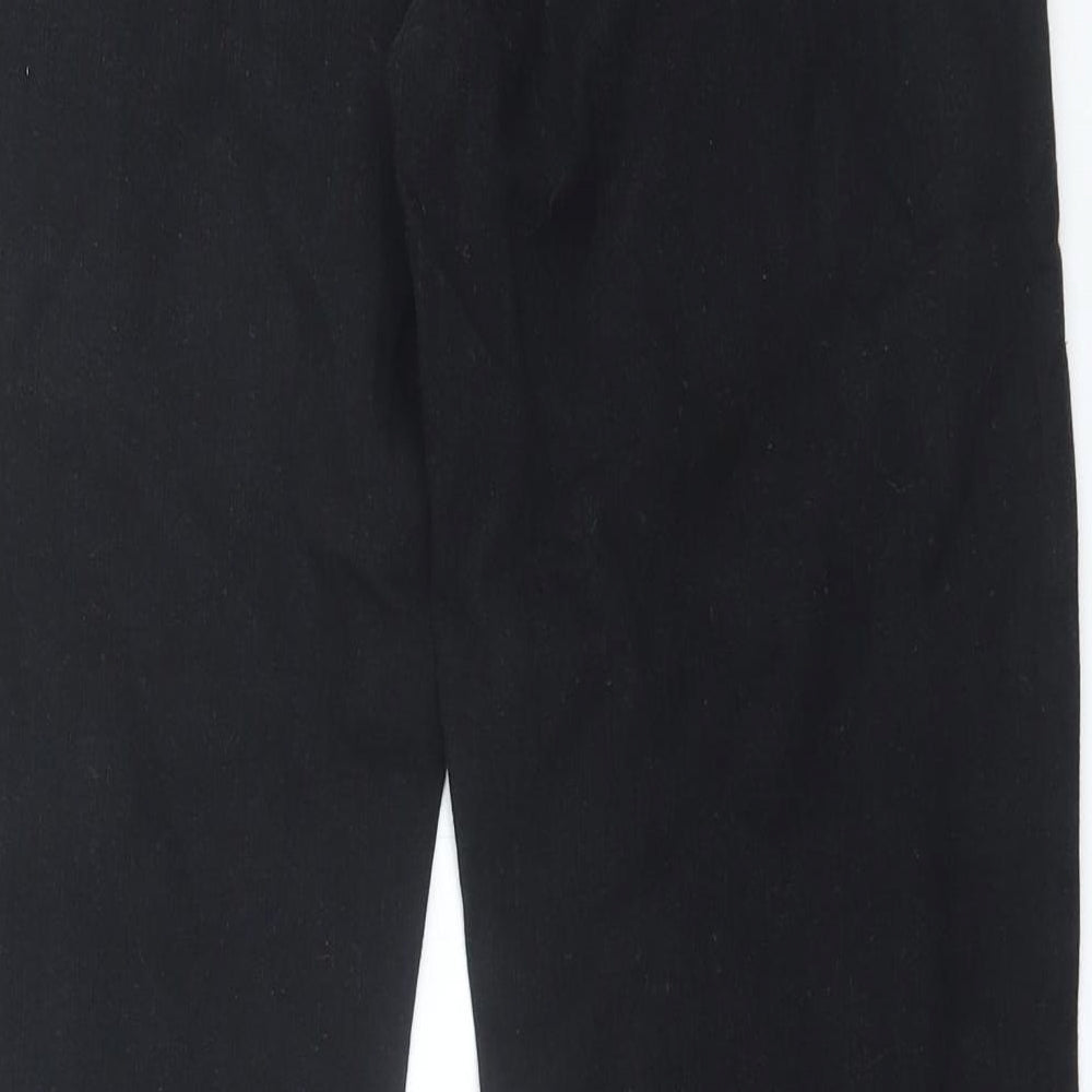 Papaya Womens Black  Cotton Straight Jeans Size 14 L30 in Regular Button