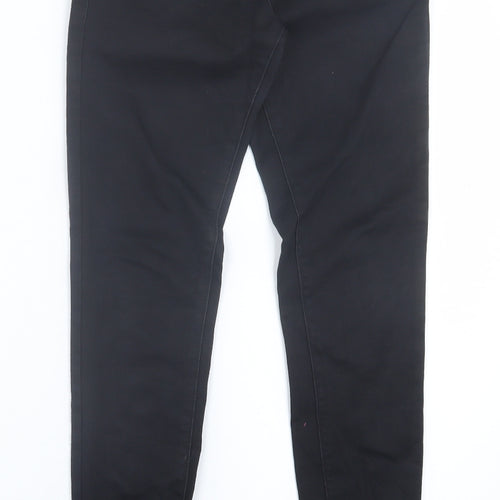 Denim & Co. Womens Black  Cotton Skinny Jeans Size 6 L29 in Regular Button