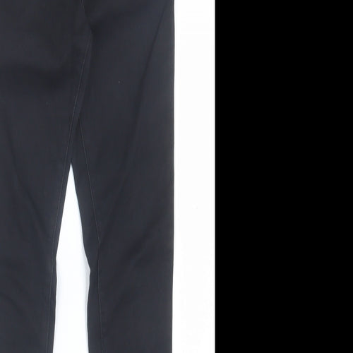 Denim & Co. Womens Black  Cotton Skinny Jeans Size 6 L29 in Regular Button