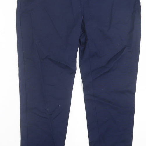George Womens Blue  Cotton Trousers  Size 12 L27 in Regular Zip