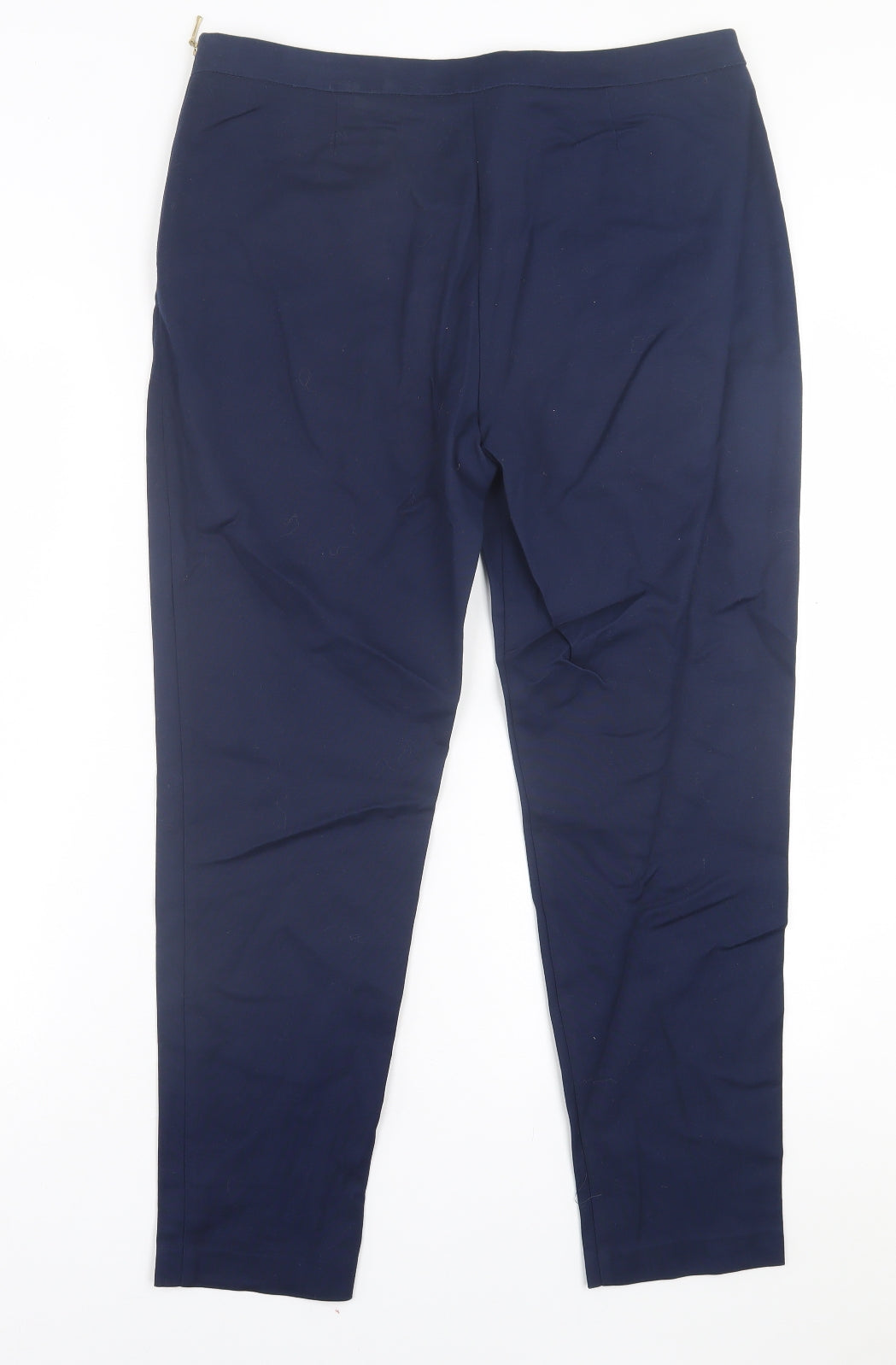 George Womens Blue  Cotton Trousers  Size 12 L27 in Regular Zip