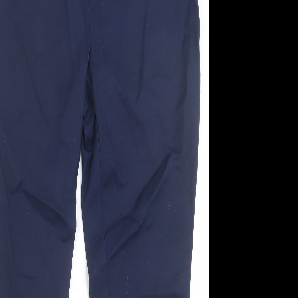 George Womens Blue  Cotton Trousers  Size 12 L27 in Regular Zip