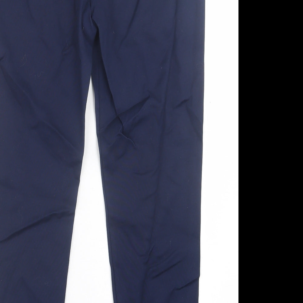 George Womens Blue  Cotton Trousers  Size 12 L27 in Regular Zip
