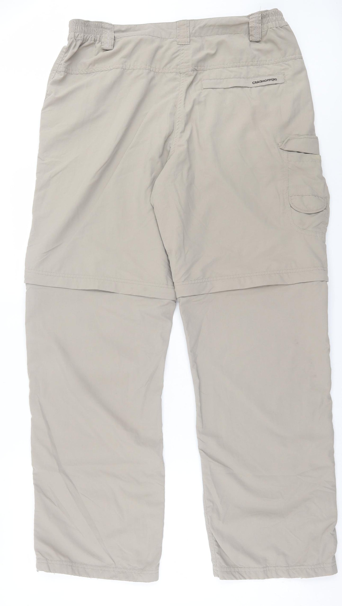 Craghoppers Womens Beige  Polyamide Cargo Trousers Size 18 L32 in Regular Button