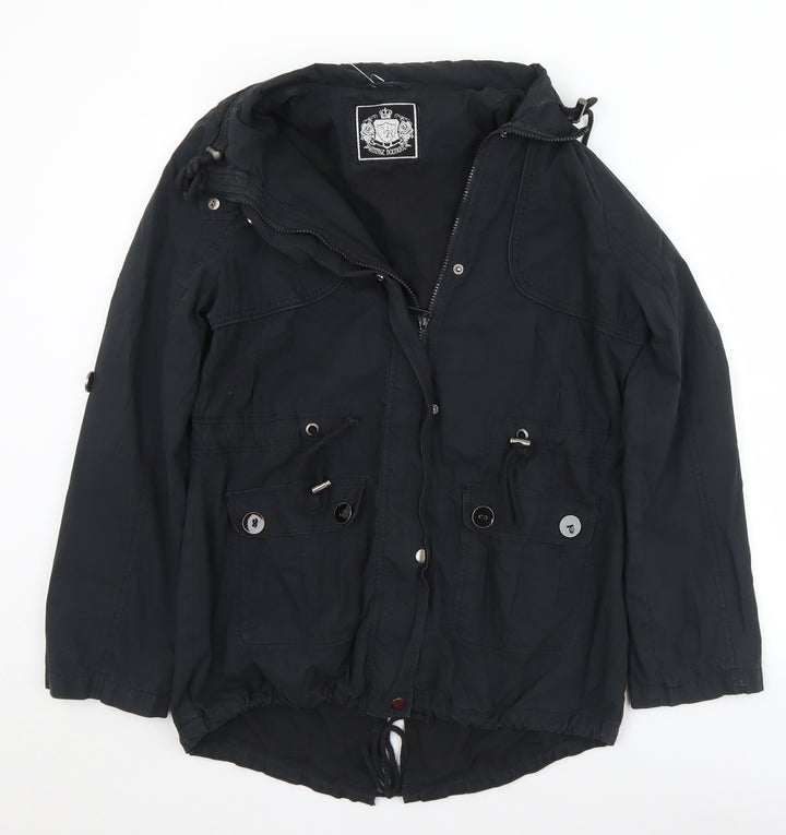 Vintage Boutique Womens Black   Overcoat Coat Size 14  Zip