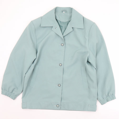 Preworn Womens Green   Overcoat Coat Size 16  Button