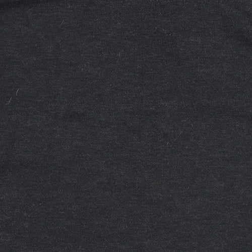 Basic Womens Black Boat Neck  Viscose Pullover Jumper Size S